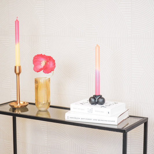 Candlestick - Ball sack - Polyresin - Black - 7.5x5.5x4cm