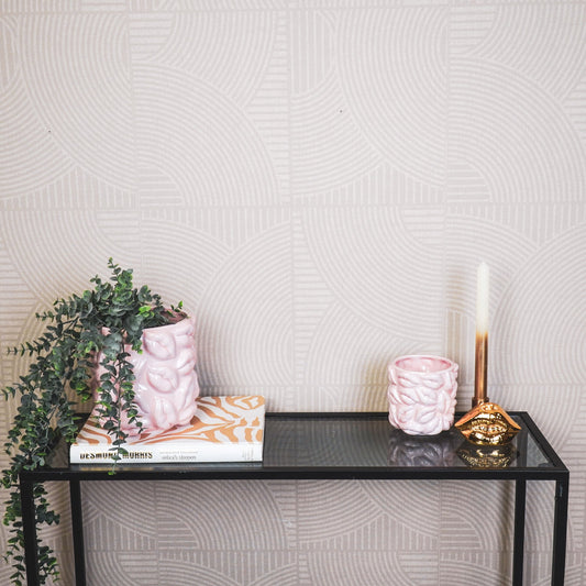 Pot - Planten Pot Lippen - Keramiek - Licht Roze -11x11x11,5cm