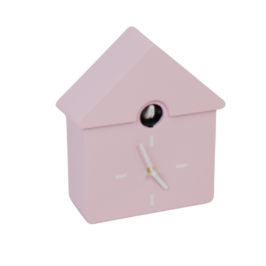 Clock - Wall Clock Cuckoo Clock - Light Pink 24x27x9cm