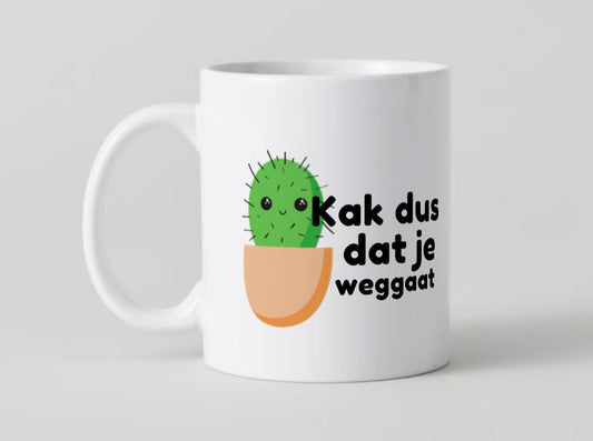 afscheidscadeau, collega mok, humoristisch geschenk, kaktusprentje, grappig afscheid, uniek cadeau, afscheid collega, keramieken mok, origineel afscheidscadeau, teamgeschenk, afscheidscadeau collega, humoristisch afscheid, kantoorgeschenk, vrolijke herinnering