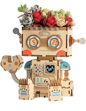 Afbeelding in Gallery-weergave laden, DIY Robot Houten Model Kit Bloempot - CooleCadeau
