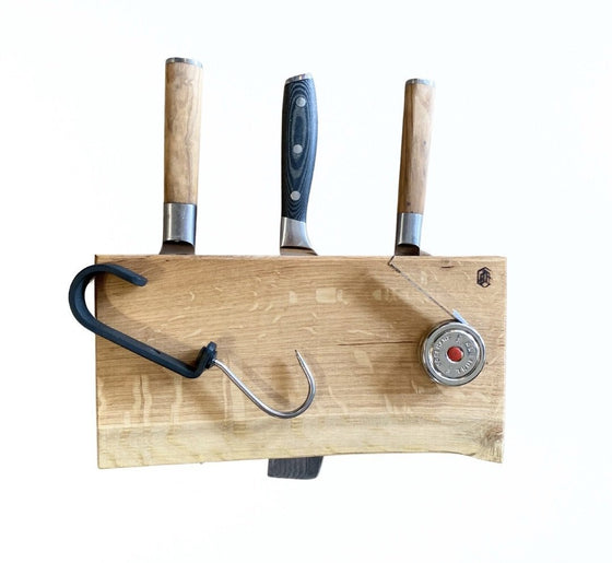 Messenhouder, vleeshaak en meetlint cadeau set - CooleCadeau