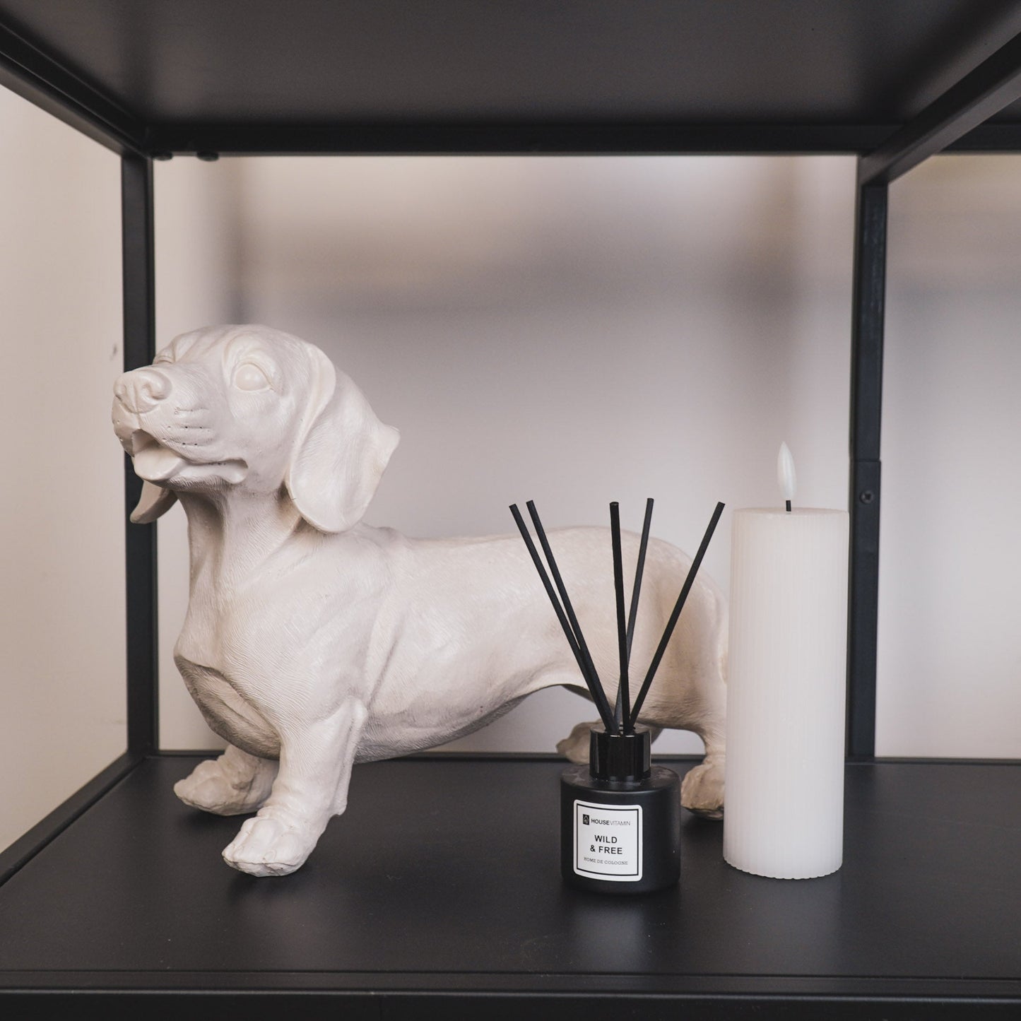 'Ornament - Teckel - Polyresin -  Beige - 20x8x15cm