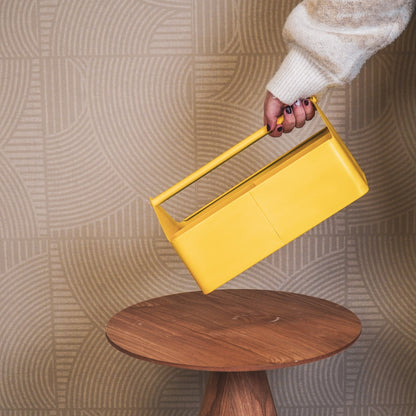 Metal Box with Compartments - Organizer - Metal - Yellow - 30x17x17cm