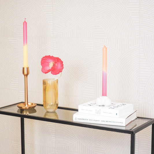 Candlestick - Ball sack - Polyresin - Sand - 7.5x5.5x4cm