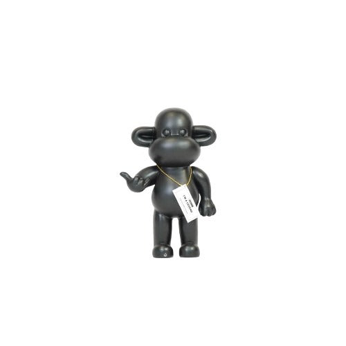Ornament - Hanging loose Monkey Statue 'The Legend' - Polyresin - Black - 20.5x13.5x35cm