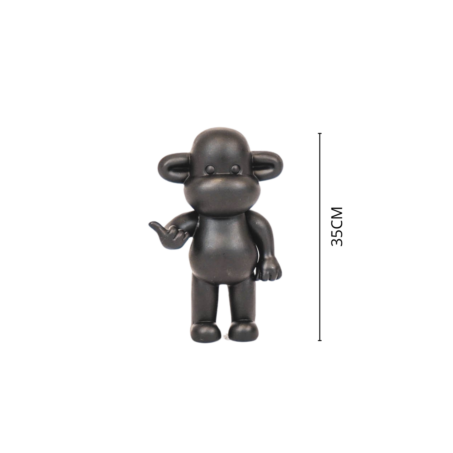 Ornament - Hanging loose Monkey Statue 'The Legend' - Polyresin - Black - 20.5x13.5x35cm