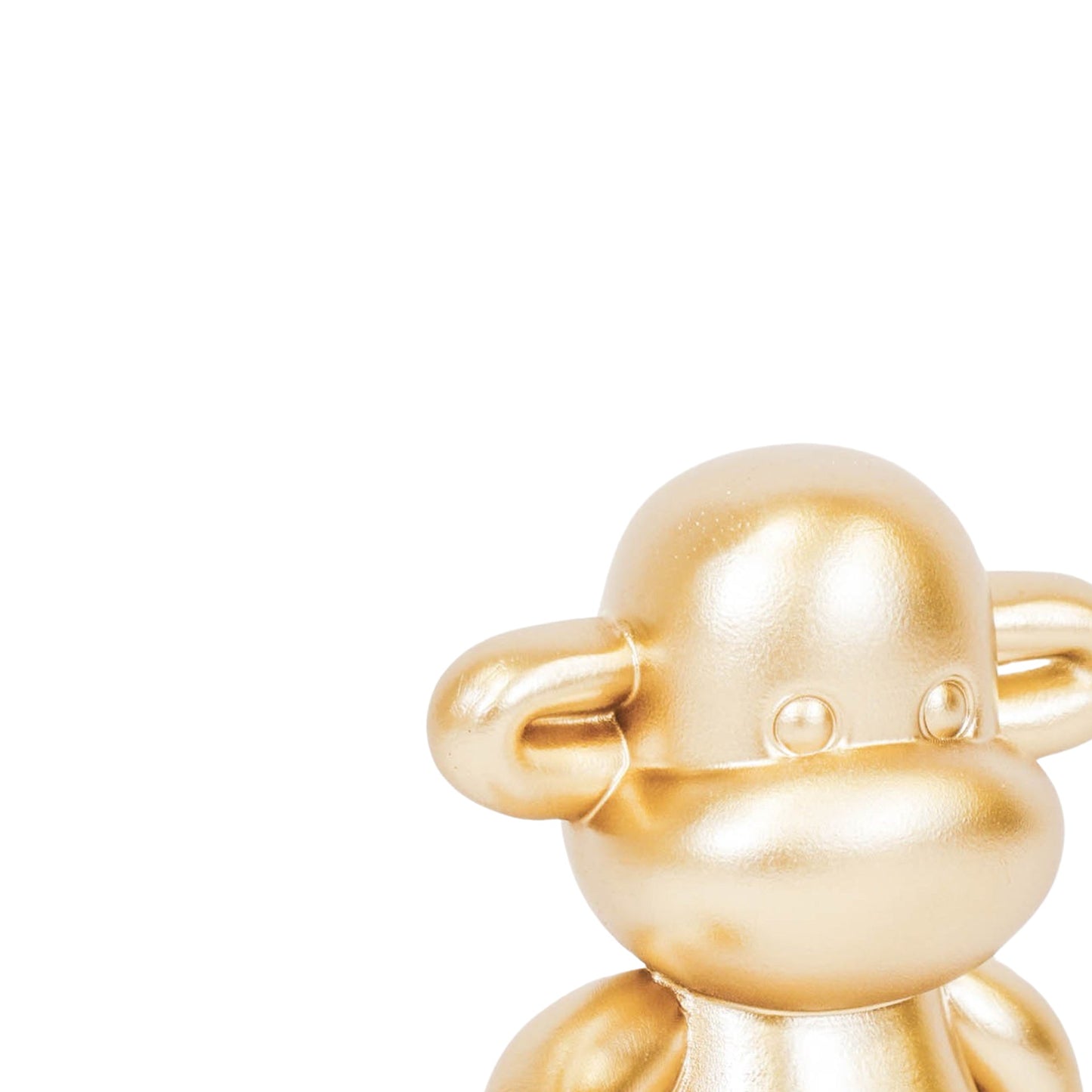 Ornament - Monkey Statue 'The Legend' - Gold - 20.5x13.5x35cm