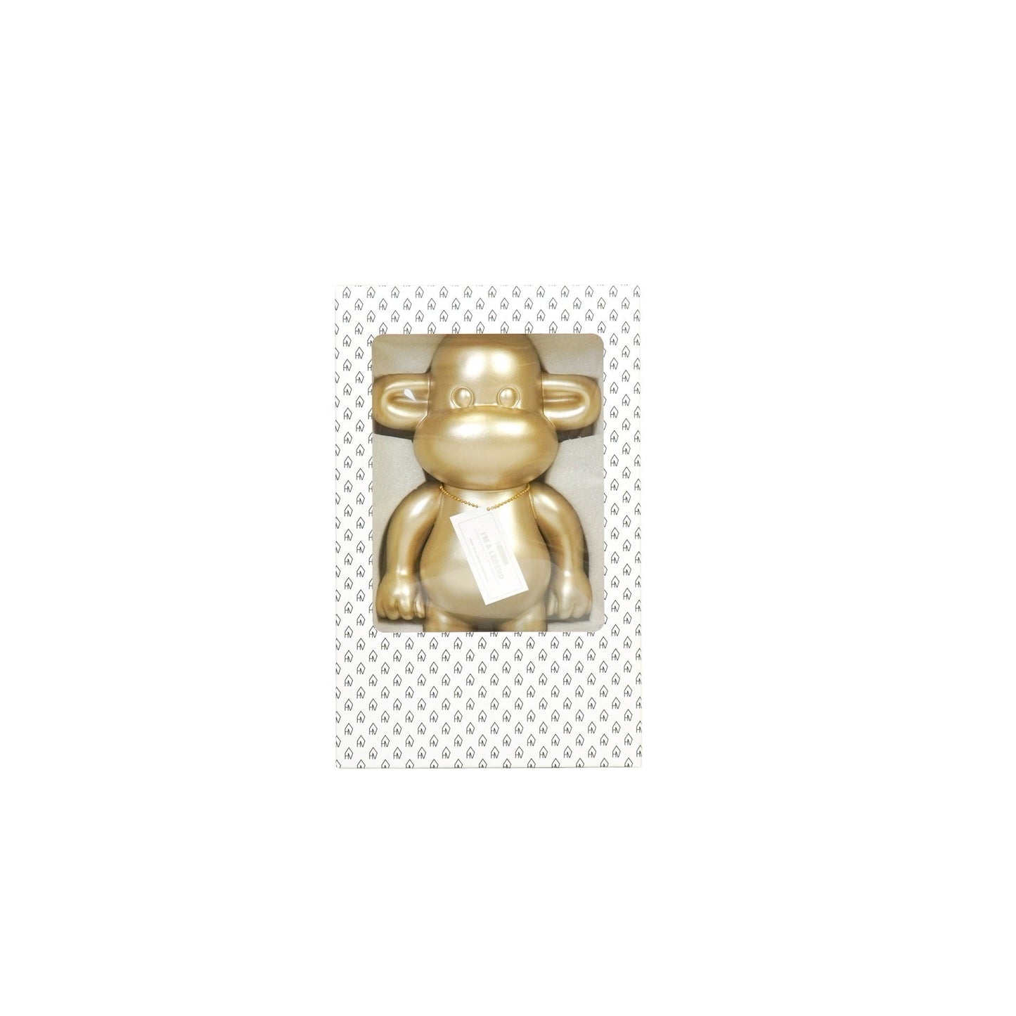 Ornament - Monkey Statue 'The Legend' - Gold - 20.5x13.5x35cm