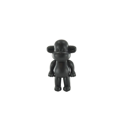 Ornament - Monkey Statue 'The Legend' - Polyresin - Black - 20.5x13.5x35cm