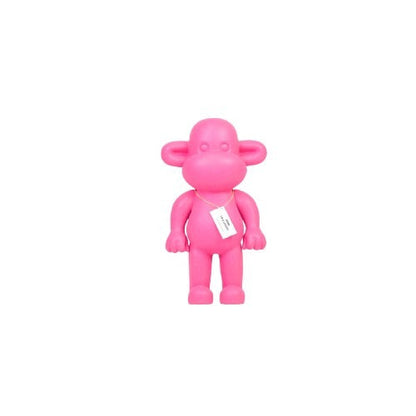 Ornament - Monkey Statue 'The Legend' - Polyresin - Pink - 20.5x13.5x35cm