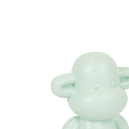 Ornament - Monkey Statue 'The Legend' - Polyresin - Mint Green - 11x7x19cm