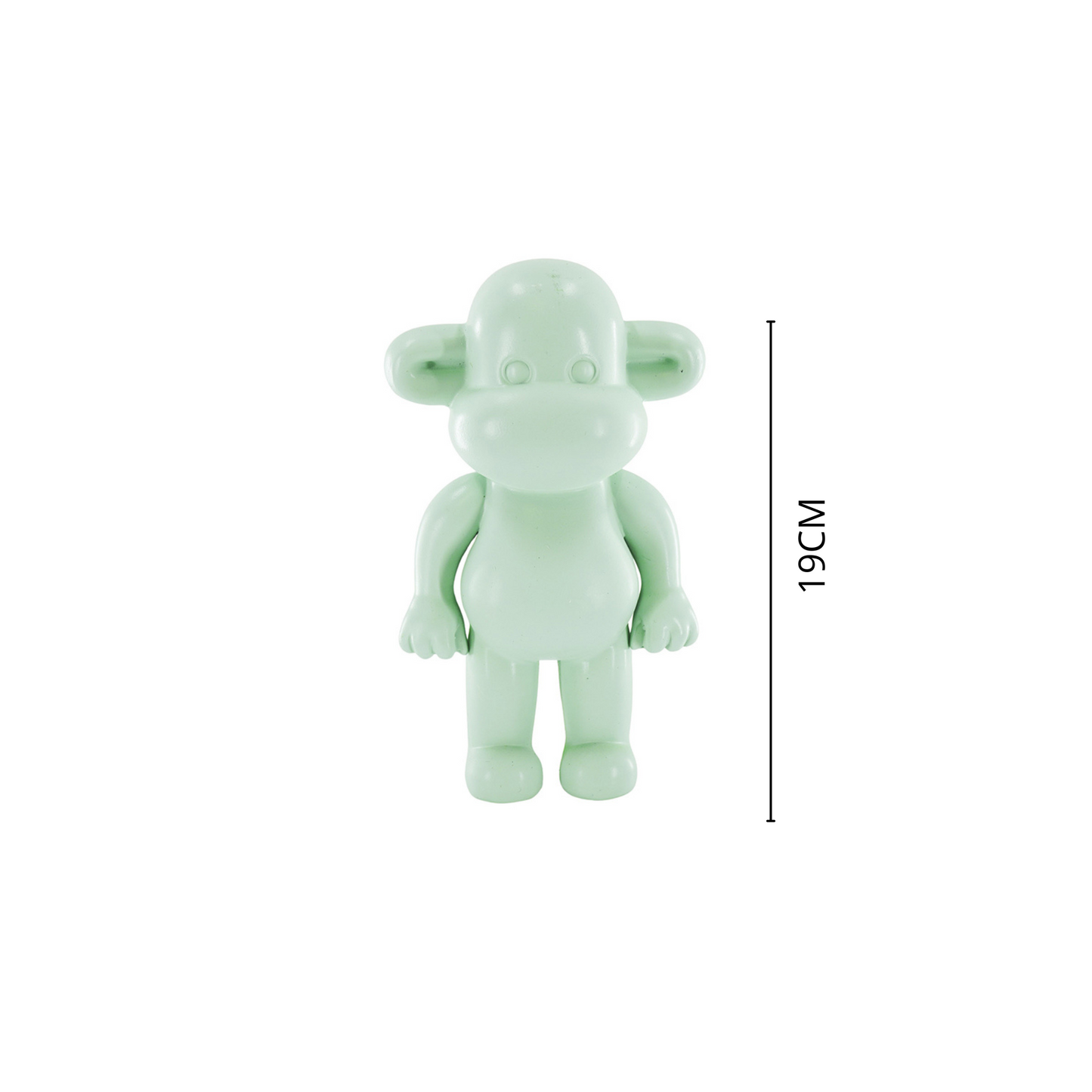 Ornament - Monkey Statue 'The Legend' - Polyresin - Mint Green - 11x7x19cm