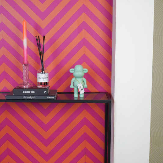 Ornament - Monkey Statue 'The Legend' - Polyresin - Mint Green - 11x7x19cm