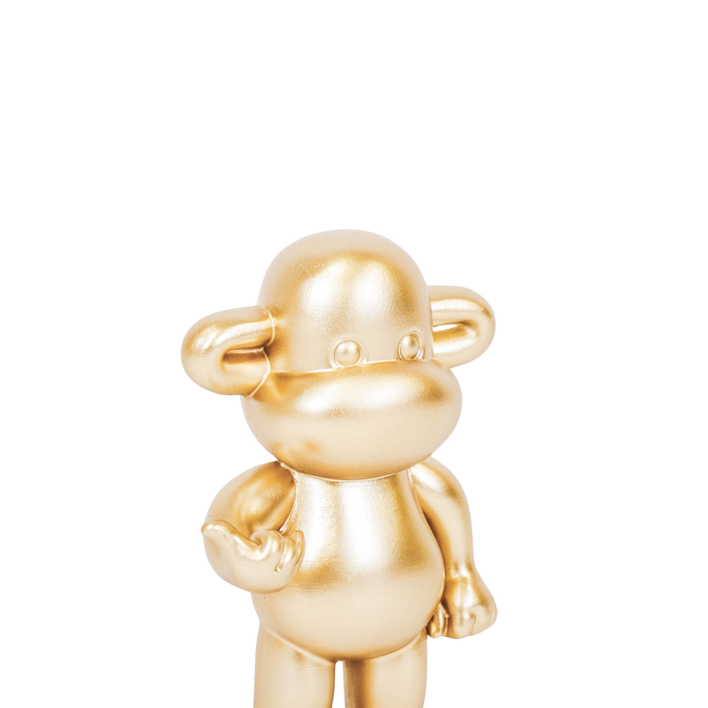 Ornament - Hang loose Aap Beeld 'The Legend' - Polyresin - Goud - 11x7x19cm