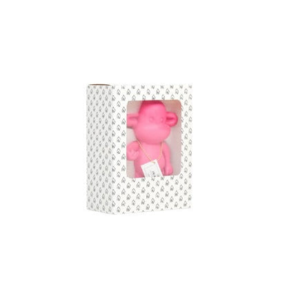 Ornament - Hang loose Aap Beeld 'The Legend' - Polyresin - Roze - 11x7x19cm