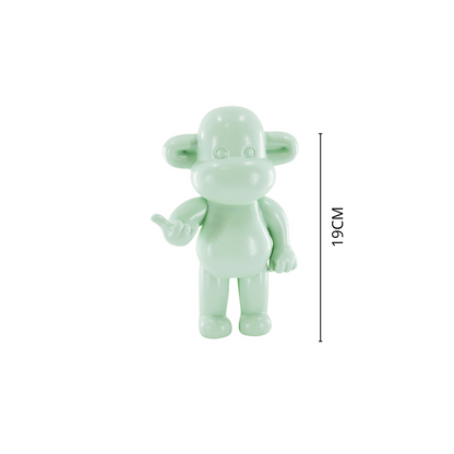 Ornament - Hang loose Aap Beeld 'The Legend' - Polyresin - Mintgroen - 11x7x19cm
