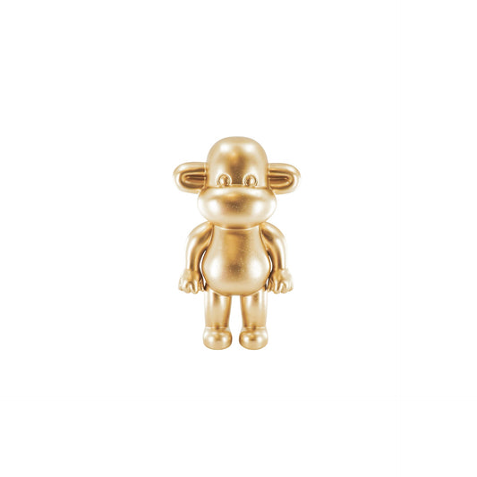 Ornament - Monkey Statue 'The Legend' - Polyresin - Gold - 33x21x50cm