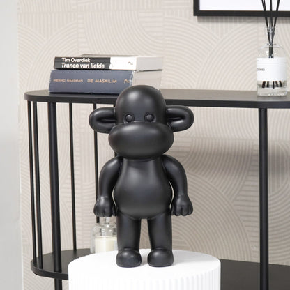 Ornament - Monkey Statue 'The Legend' - Polyresin - Black - 33x21x50cm