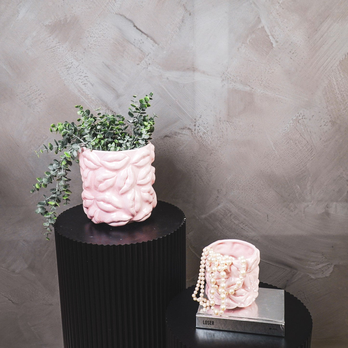 Pot - Plant Pot Lips - Ceramic - Light Pink - 11x11x11.5cm