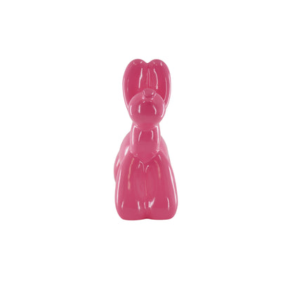 Ornament - Money Box Balloon Dog - Ceramic - Fluorescent Pink - 17x7x17cm