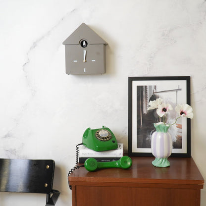 Clock - Wall Clock Cuckoo Clock - Taupe - 24x27x9cm