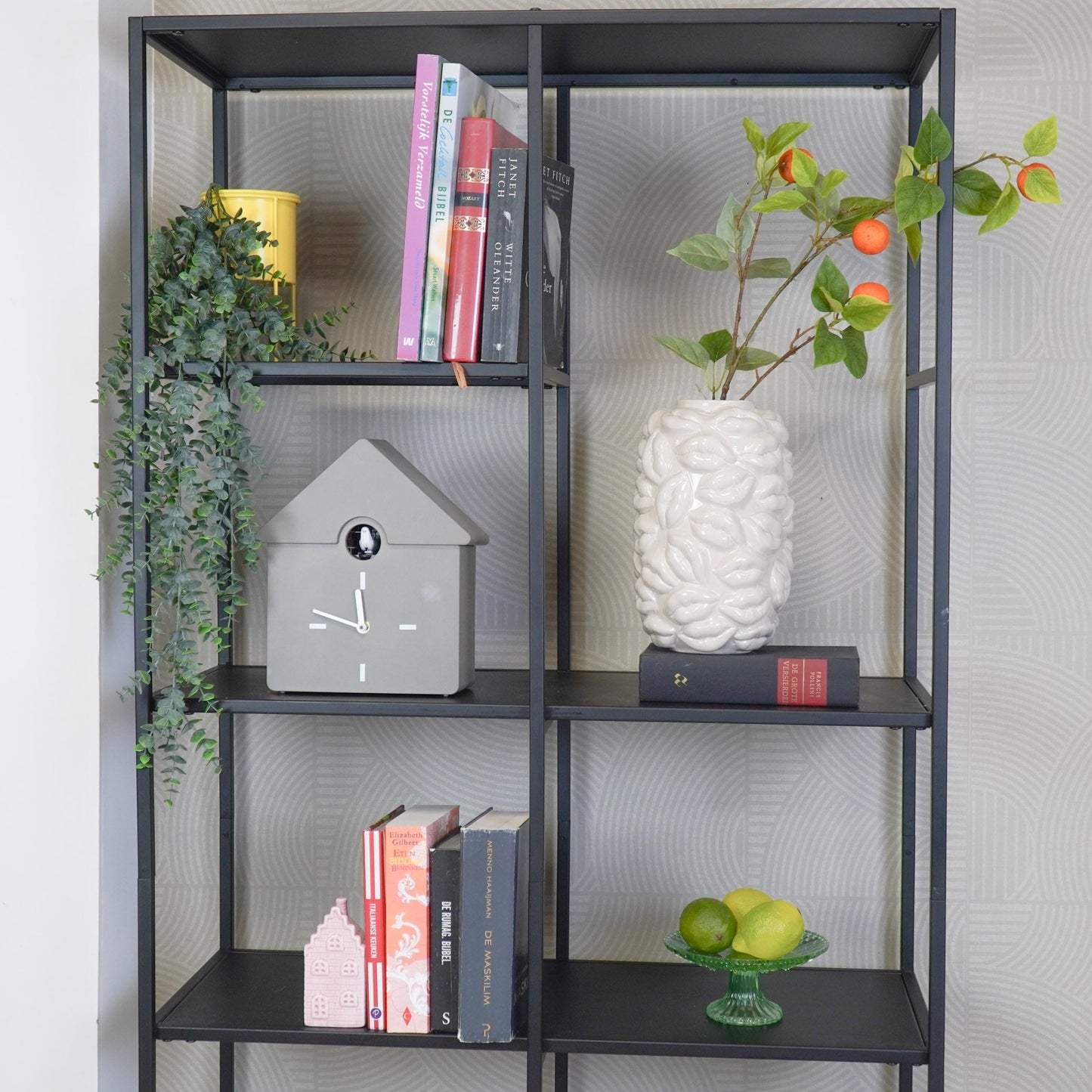 Clock - Wall Clock Cuckoo Clock - Taupe - 24x27x9cm