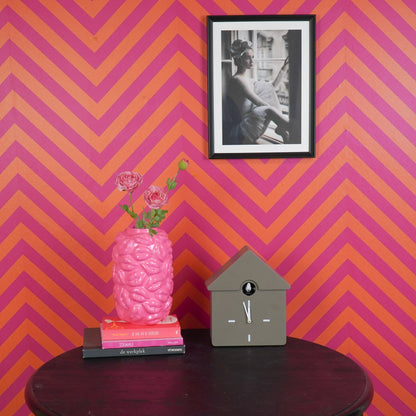 Clock - Wall Clock Cuckoo Clock - Taupe - 24x27x9cm