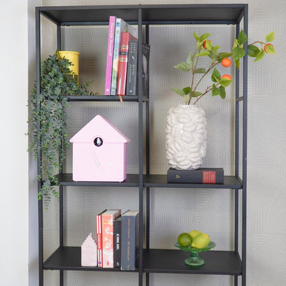 Klok- Wandklok Koekoeksklok - Licht Roze 24x27x9cm