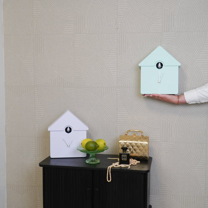 Clock - Wall Clock Cuckoo Clock - Light Green - 24x27x9cm