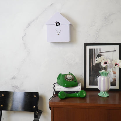 Clock - Wall Clock Cuckoo Clock - Purple - 24x27x9cm