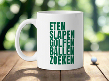 Afbeelding in Gallery-weergave laden, Mok – Eten, slapen, golfen, ballen zoeken
