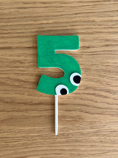 5th Birthday Cake Topper & Party Invitations – Fun Number Design