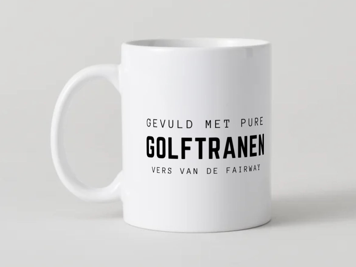 Grappige Mok, Gevuld met pure golftranen (vers van de fairway)