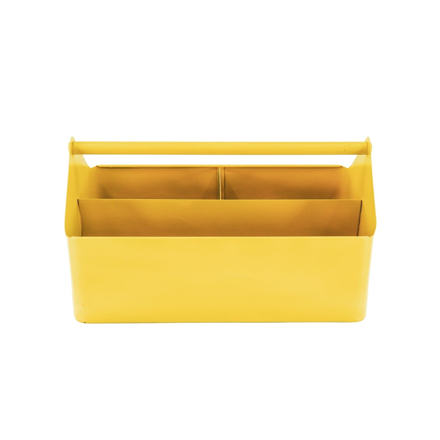 Metal Box with Compartments - Organizer - Metal - Yellow - 30x17x17cm