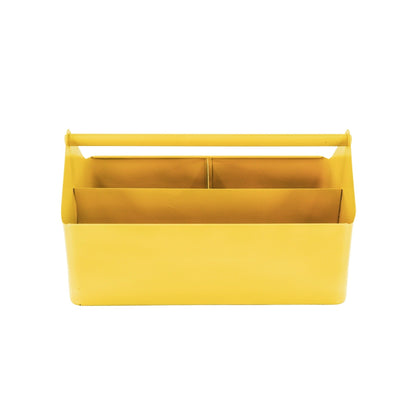 Metal Box with Compartments - Organizer - Metal - Yellow - 30x17x17cm