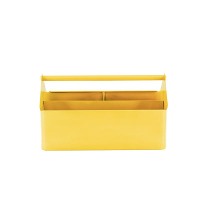 Metal Box with Compartments - Organizer - Metal - Yellow - 30x17x17cm