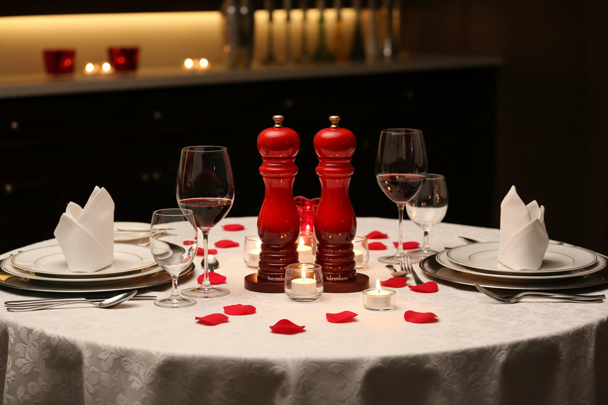 Peper en Zoutmolen Set Handmatig Rood - Rome - 22cm