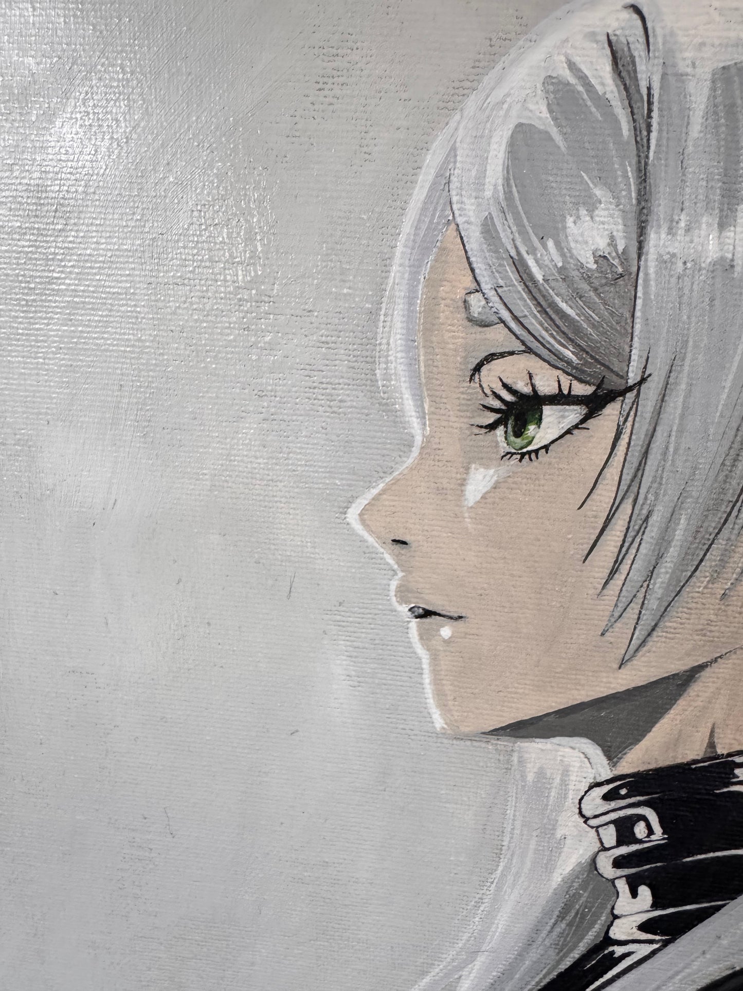 Frieren Fanart Acrylic Painting | 40x50 cm Canvas | Anime Fantasy Wall Art | Hand-Painted Original Artwork