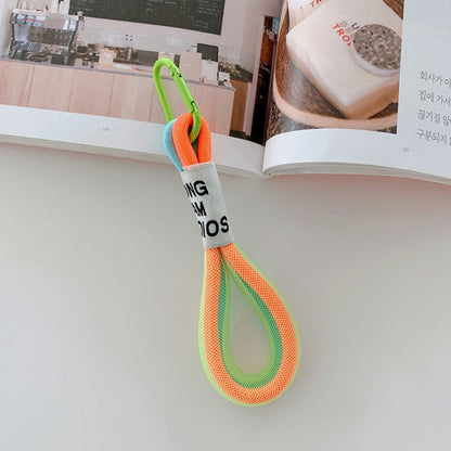 5er-Pack Handyhüllen mit fluoreszierendem Lanyard und Handgelenkschlaufe, Weiß/Blau, Schwarz/Weiß, Orange/Blau, Weiß/Rot, Orange/Gelb, Blau/Grün, Dunkelblau, Weiß/Lila