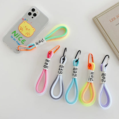 5er-Pack Handyhüllen mit fluoreszierendem Lanyard und Handgelenkschlaufe, Weiß/Blau, Schwarz/Weiß, Orange/Blau, Weiß/Rot, Orange/Gelb, Blau/Grün, Dunkelblau, Weiß/Lila
