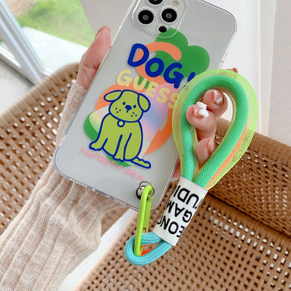 5er-Pack Handyhüllen mit fluoreszierendem Lanyard und Handgelenkschlaufe, Weiß/Blau, Schwarz/Weiß, Orange/Blau, Weiß/Rot, Orange/Gelb, Blau/Grün, Dunkelblau, Weiß/Lila