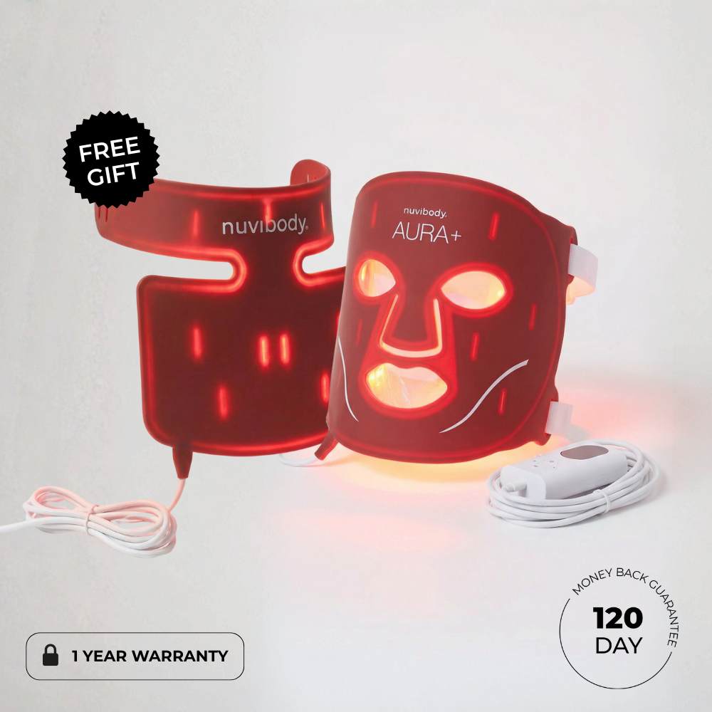 AURA+ Nuvibody® LED-Maske + Dekolleté-Set 