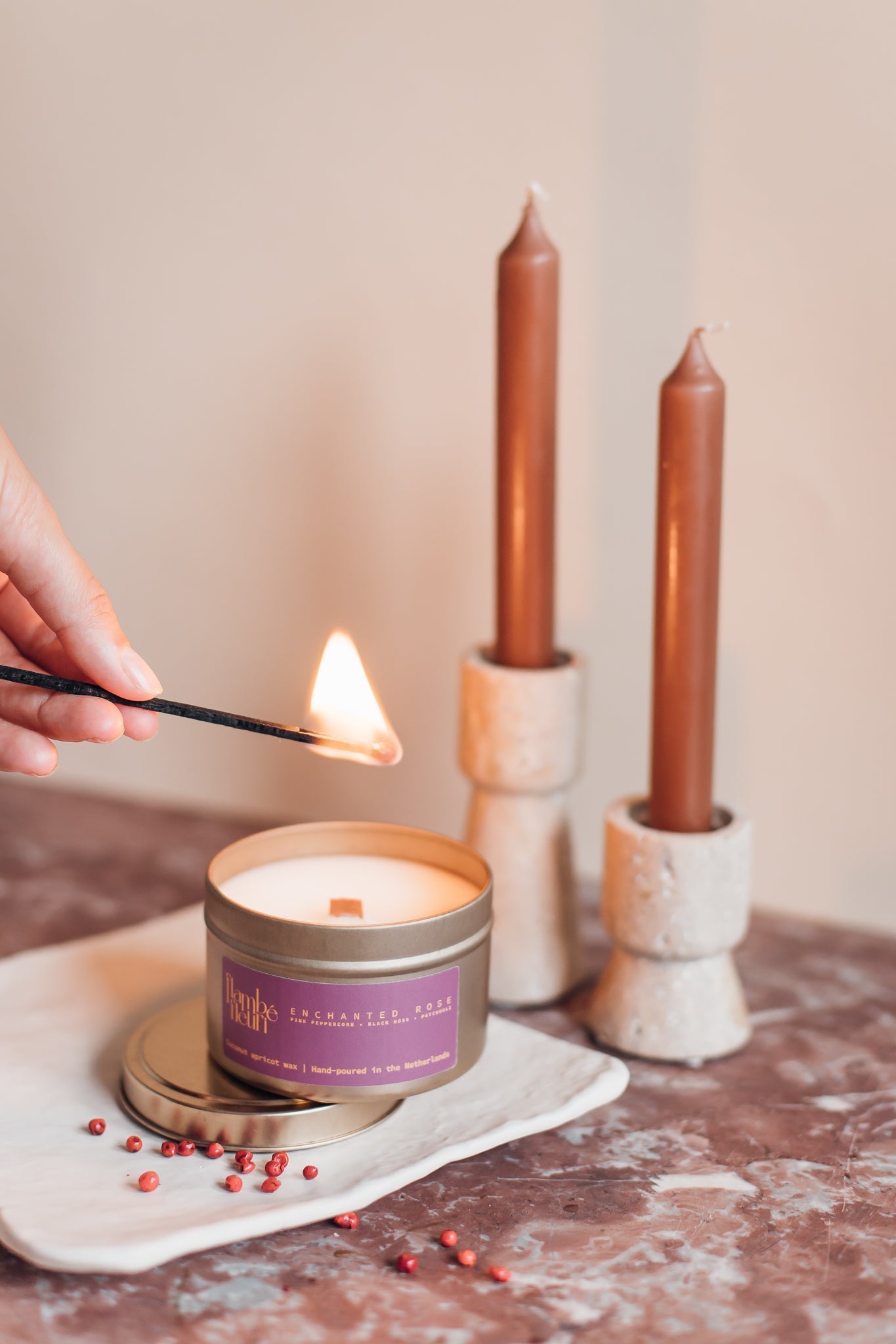 Enchanted Rose Candle