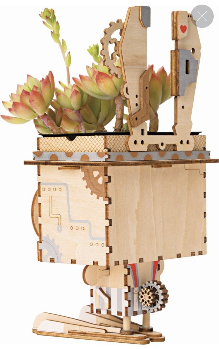 DIY Konijn houten model kit, bloempot - CooleCadeau