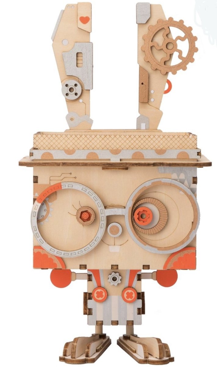 DIY Konijn houten model kit, bloempot - CooleCadeau