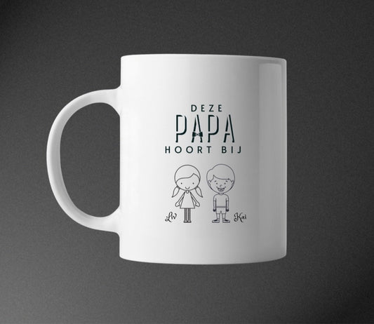 Gepersonaliseerd Mok voor Papa - CooleCadeau