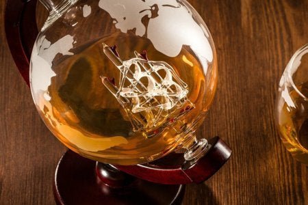 Globevormige karaf met glazen - CooleCadeau