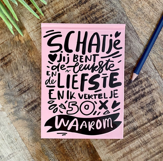 I love you - Invulboek Schatje - CooleCadeau