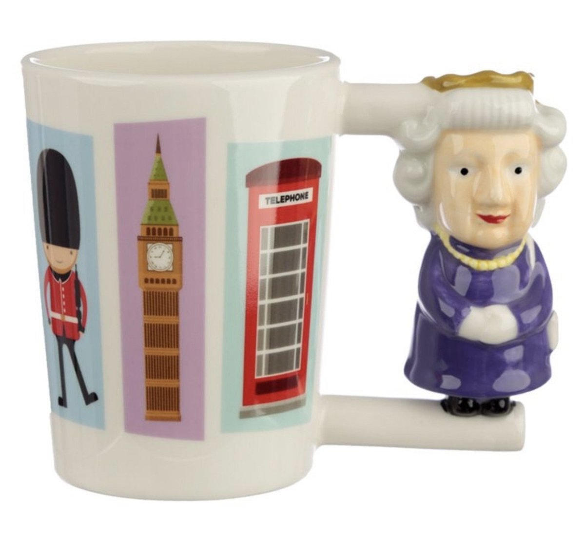 Keramische mok in de vorm van een koningin - CooleCadeau